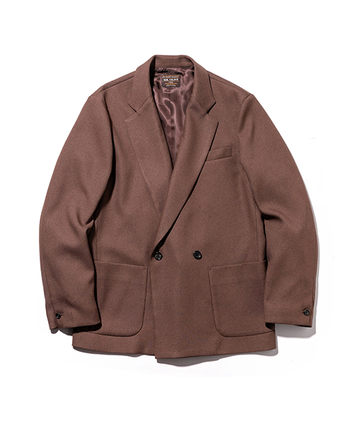 MR.OLIVE / RETRO POLYESTER TWILL / 2B SEMI PEAKED LAPEL JACKET 