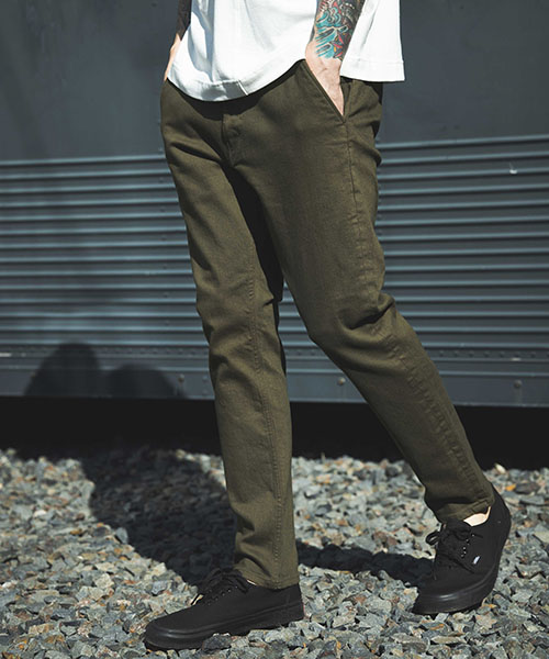 MR.OLIVE / SUPER STRETCH DENIM / SILICON DYED SLIM PANTS