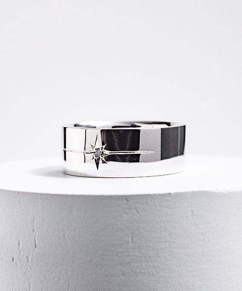 AMP JAPAN / Flat Silver Diamond Ring