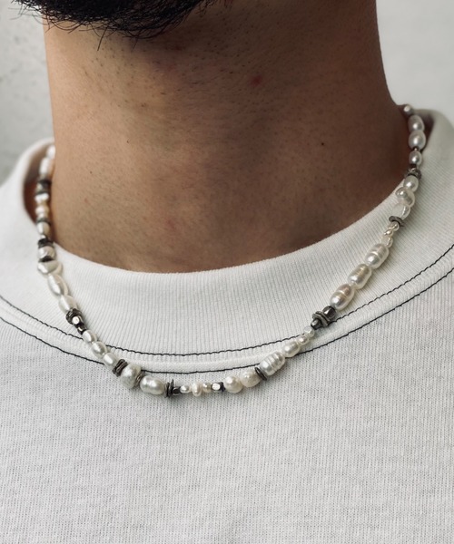 AMP JAPAN / Metal x Pearl Necklace