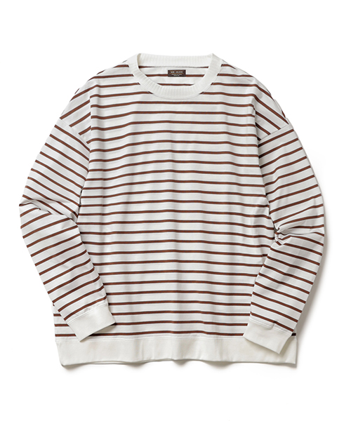 MR.OLIVE / SAN JOAQUIN HIGH GAUGE COTTON / BORDER L/S T-SHIRT