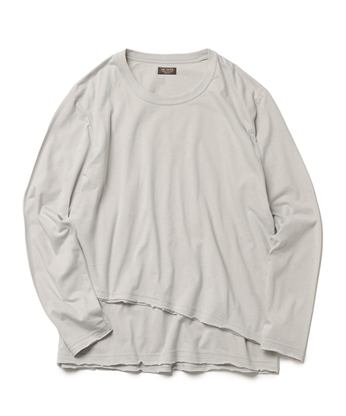 MR.OLIVE / NATURAL SOFT PLAINSTITCH / SLANT LAYERED L/S SHIRT