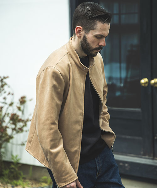MICRO SUEDE STRETCH / SINGLE RIDERS JACKET