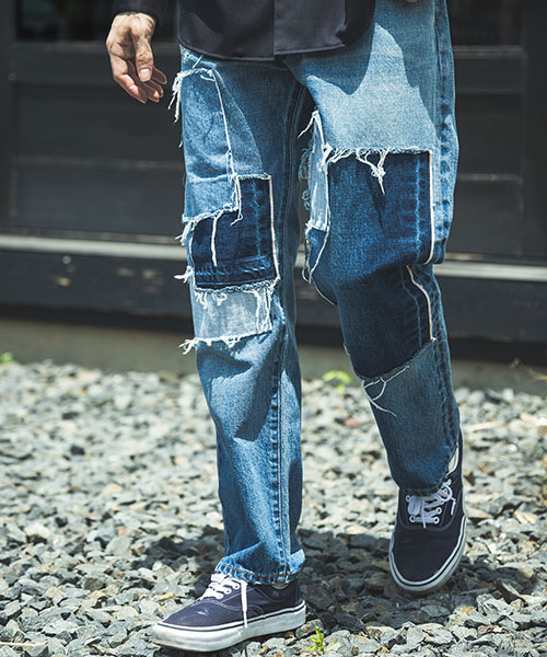 15oz OLD SELVAGE DENIM / REMAKE RELAX TAPERED JEANS