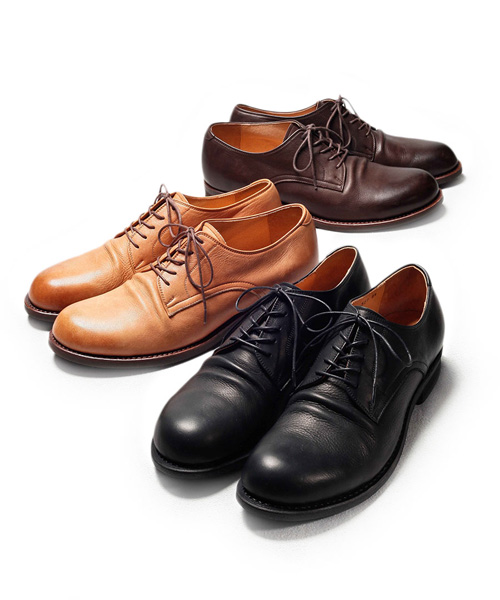 MR.OLIVE E.O.I WATER PROOF SHIRINK LEATHER / PLAIN TOE OXFORD SHOES