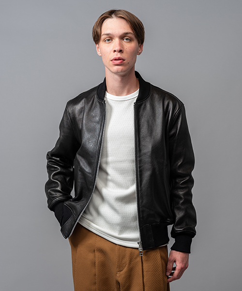 MR.OLIVE / HAIR SHEEP SOFT LEATHER / MA-1 FLIGHT JACKET ｜ MR