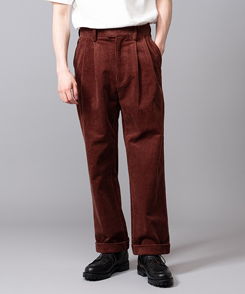 MR.OLIVE / 8W STRETCH CORDUROY / 2TUCK TAPERED PANTS ｜ MR.OLIVE 